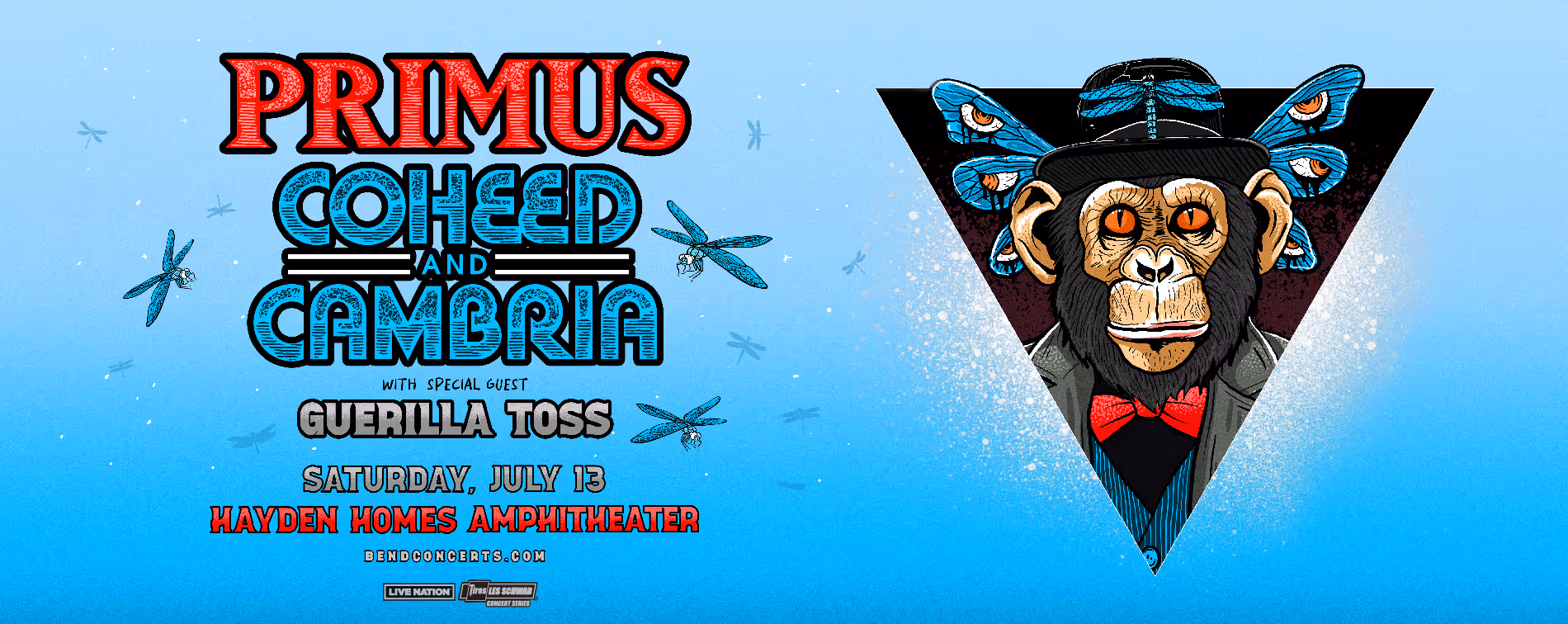 Primus and Coheed and Cambria 2024 Tour Announcement for Hayden Homes Amphitheater