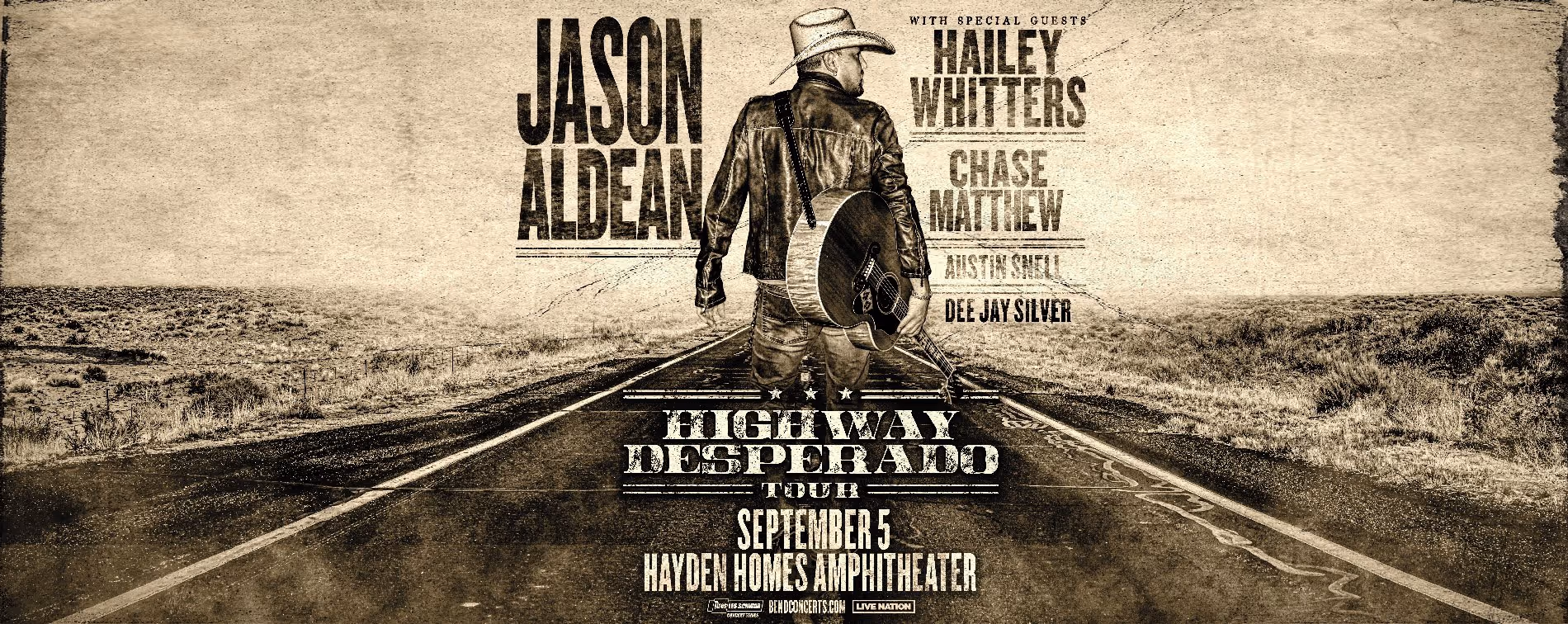 Jason Aldean: Highway Desperado 2024 Tour Hayden Homes Amphitheater Bend Oregon