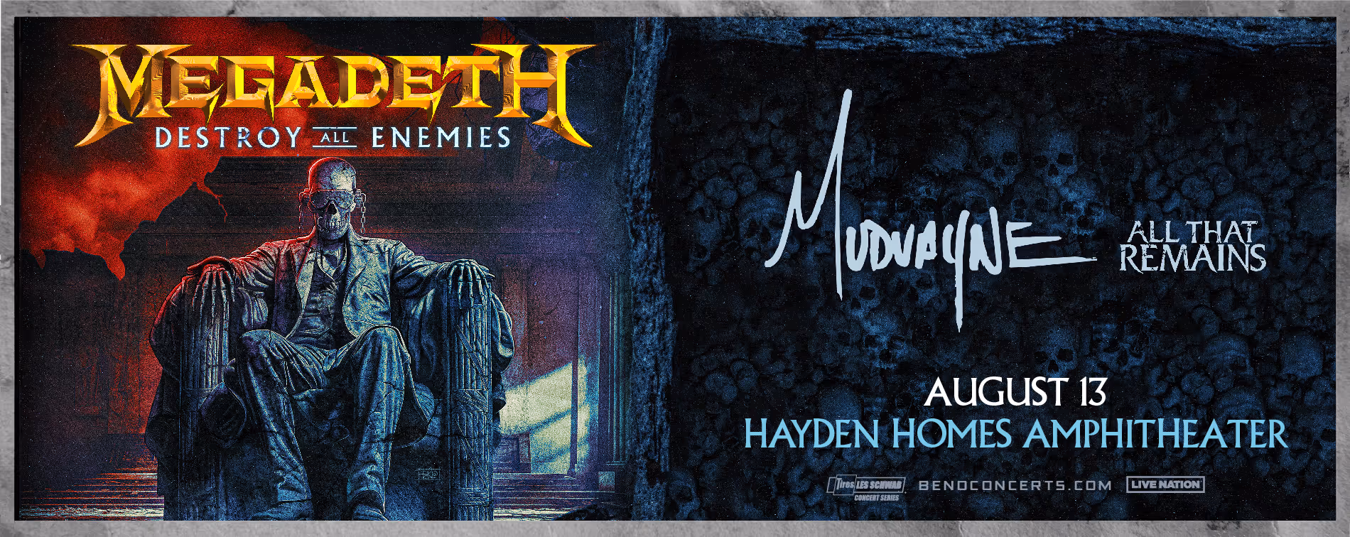 Megadeth featured image for 2024 performances at Hayden Homes Amphitheater