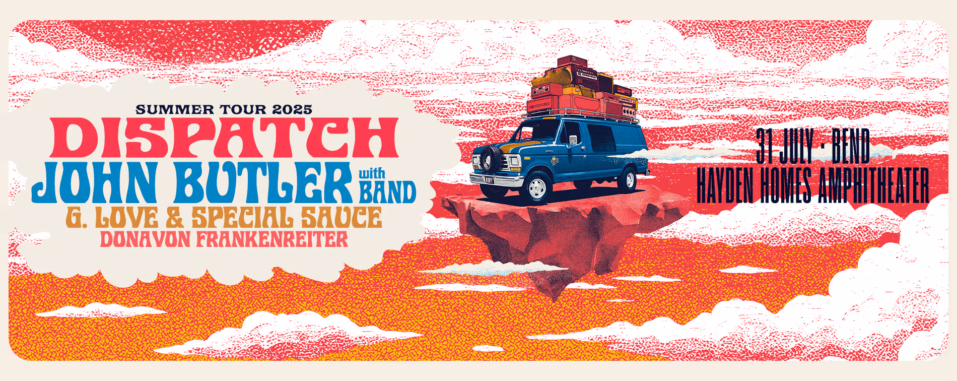 Dispatch performs with John Butler at Hayden Homes Amphitheater in Bend, Oregon July 31