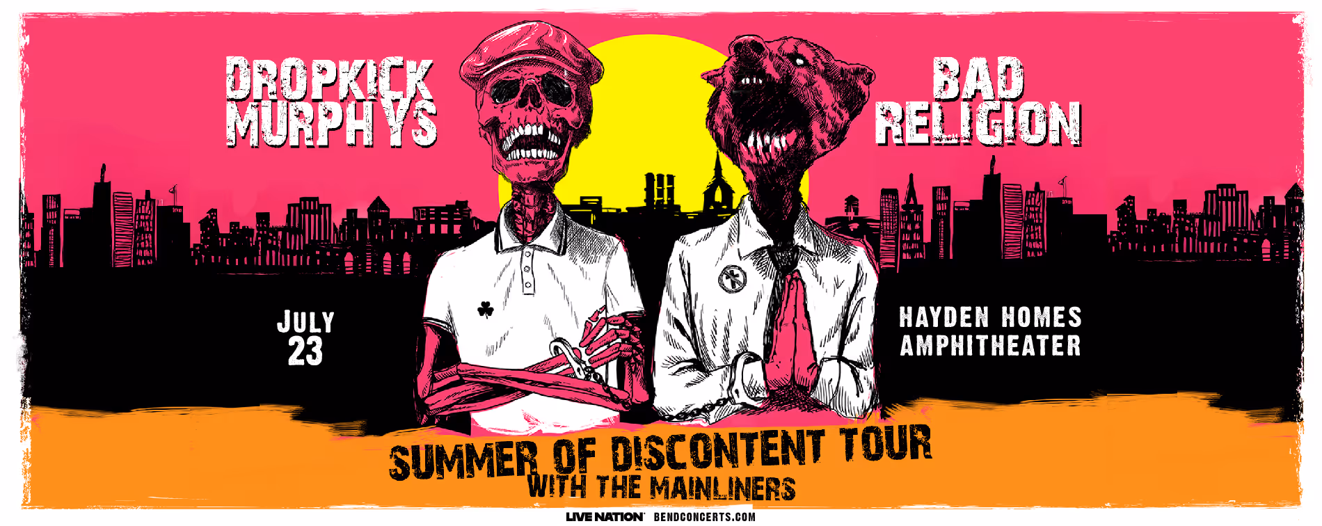 Dropkick Murphys and Bad Religion play Hayden Homes Amphitheater in Bend, Oregon July 23