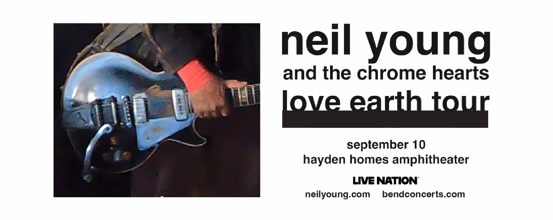 Neil Young plays Hayden Homes Amphitheater in Bend, Oregon September 10