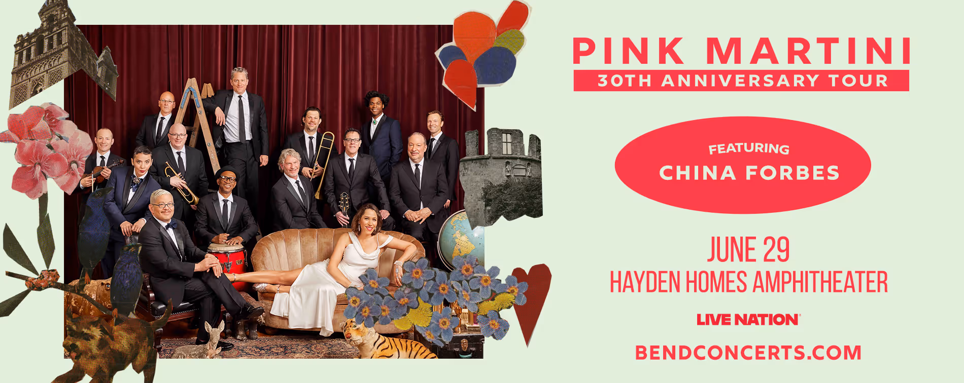 Pink Martini plays Hayden Homes Amphitheater in Bend, Oregon Sunday, June 29