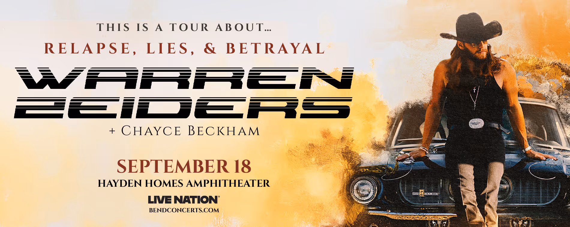 Warren Zeiders plays Hayden Homes Amphitheater in Bend, Oregon Thursday, Sept. 18