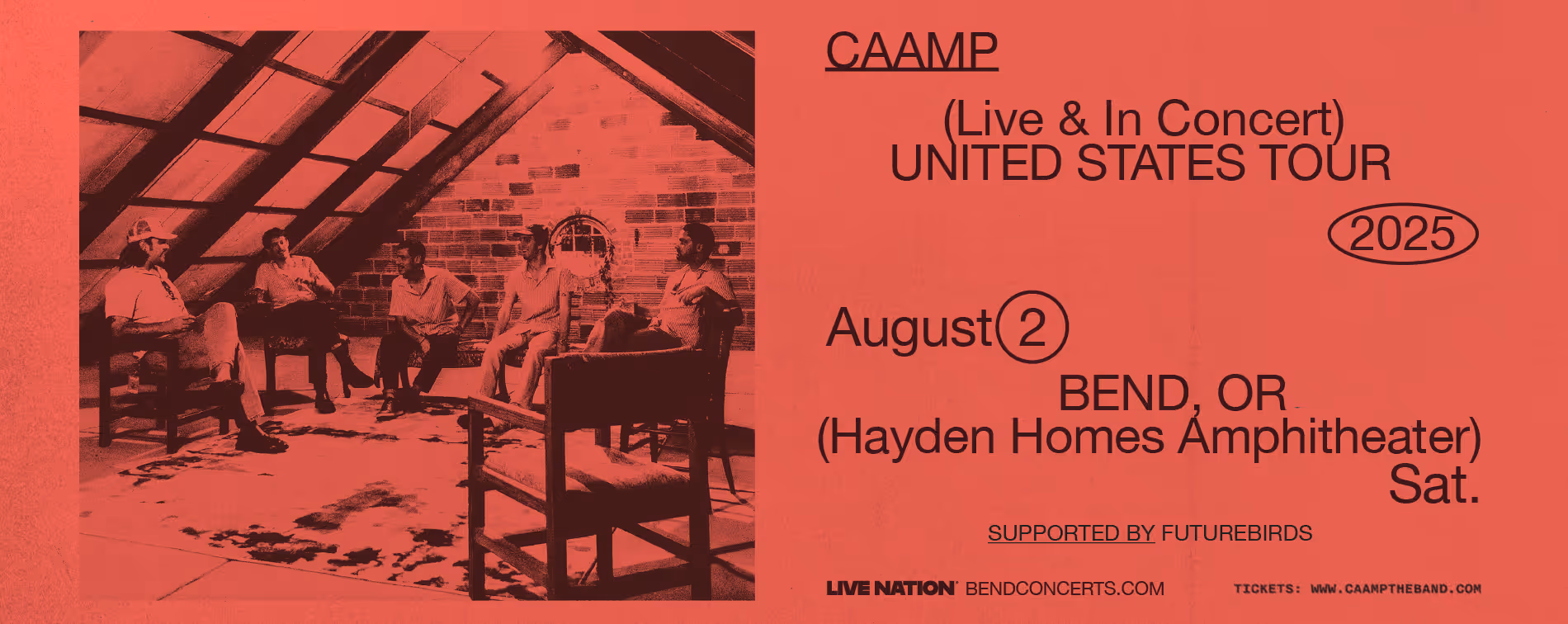 Caamp plays Hayden Homes Amphitheater in Bend, Oregon Saturday, Aug. 2