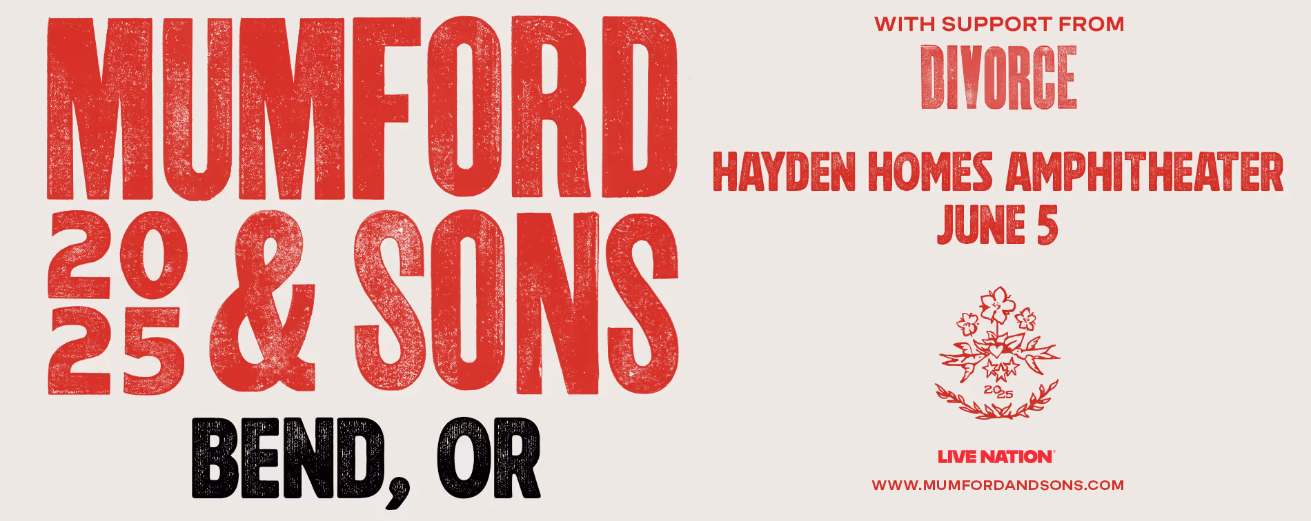 Mumford & Sons play Hayden Homes Amphitheater in Bend, Oregon Thursday, June 5.