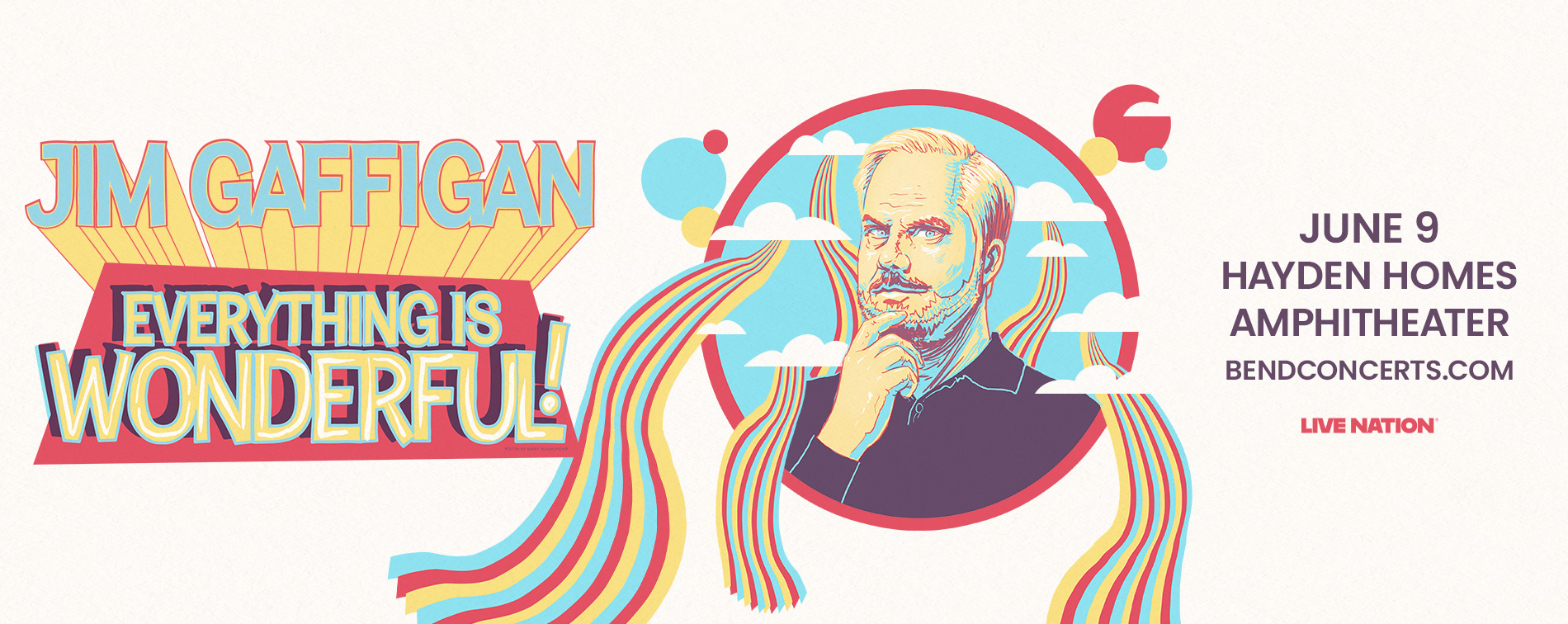 Jim Gaffigan brings his comedy to Hayden Homes Amphitheater in Bend, Oregon Tuesday, June 9, 2026