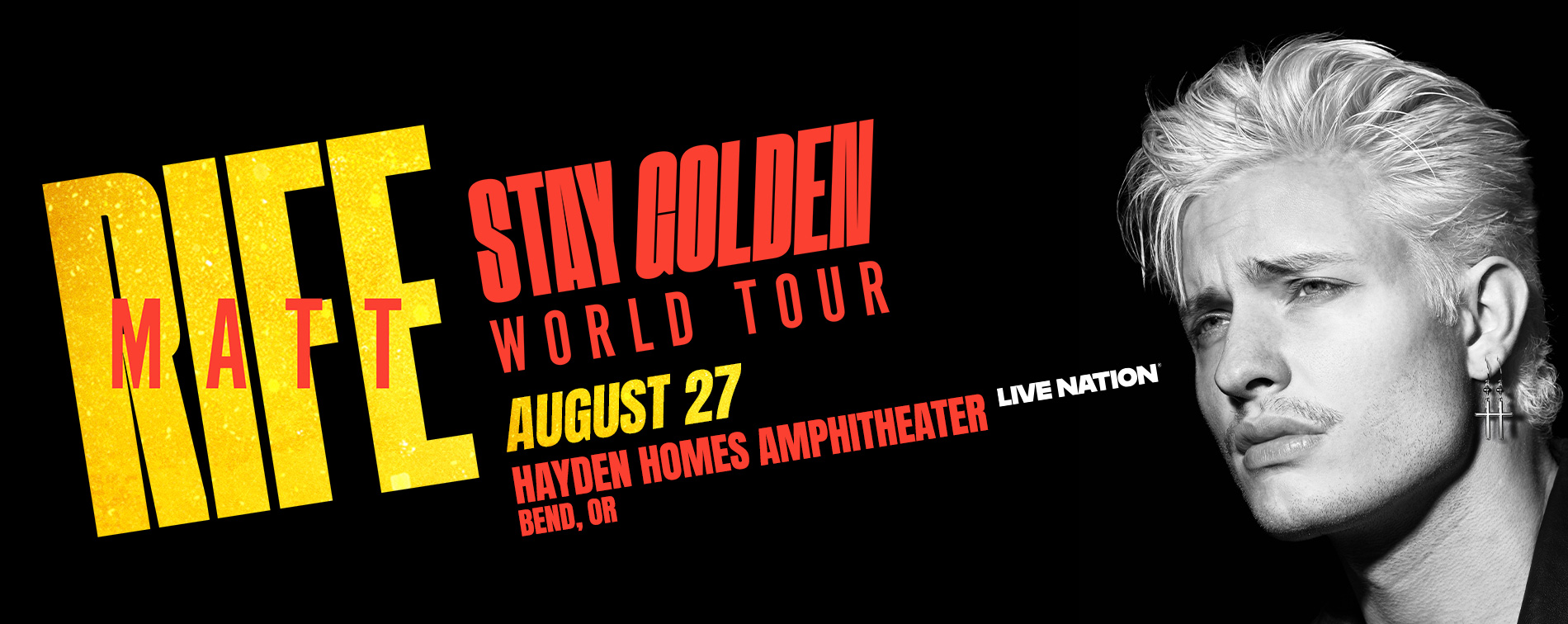 Matt Rife performs at Hayden Homes Amphitheater in Bend, Oregon Thursday, Aug. 27