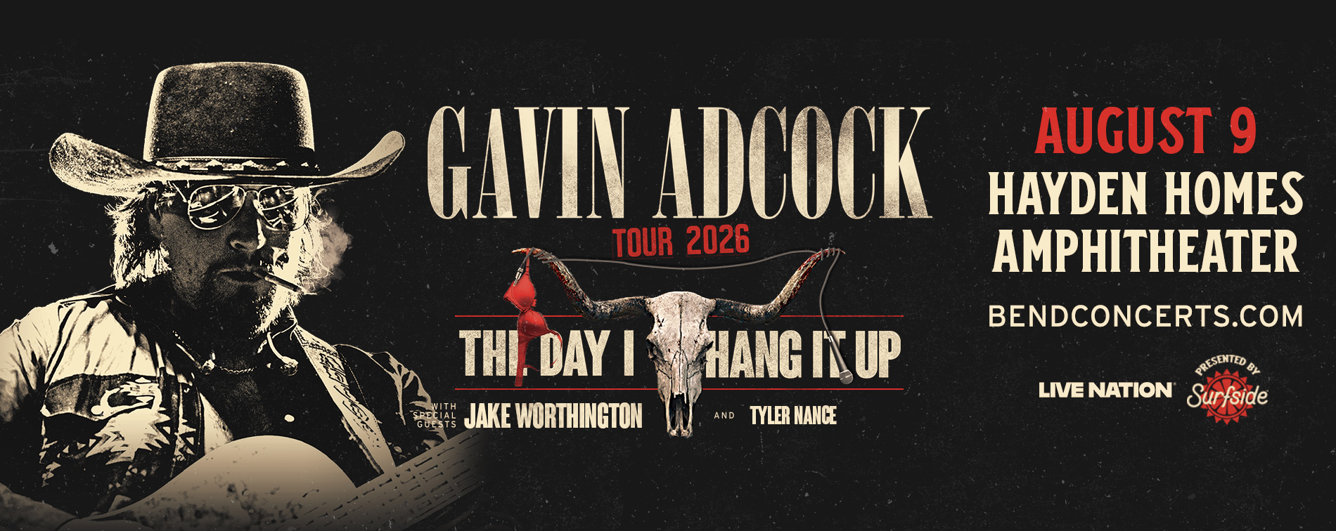 Gavin Adcock performs Hayden Homes Amphitheater Sunday, Aug. 9 in Bend, Oregon.