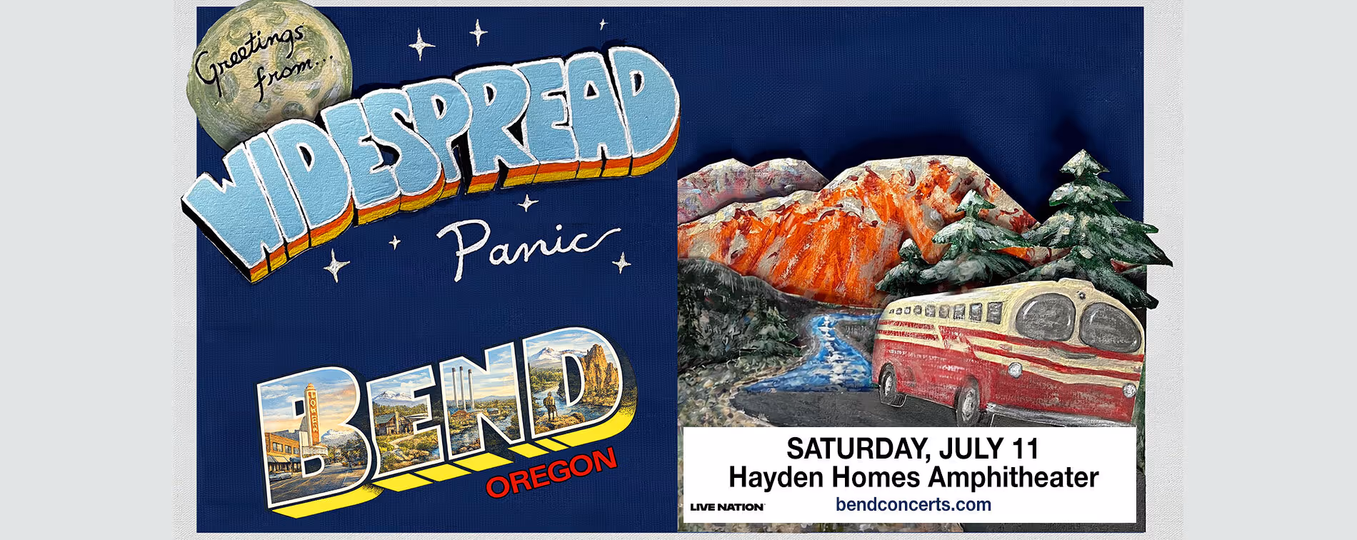 Widespread Panic performs two nights at Hayden Homes Amphitheater in Bend, Oregon July 10 and 11.