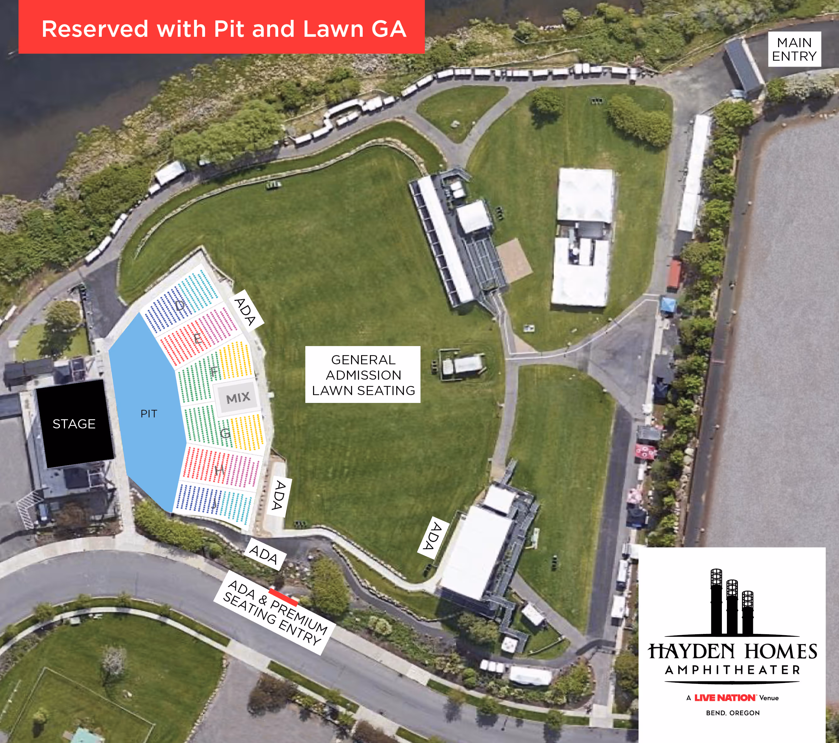 HHA Mid Reserve with Pit and Lawn GA Seat Map