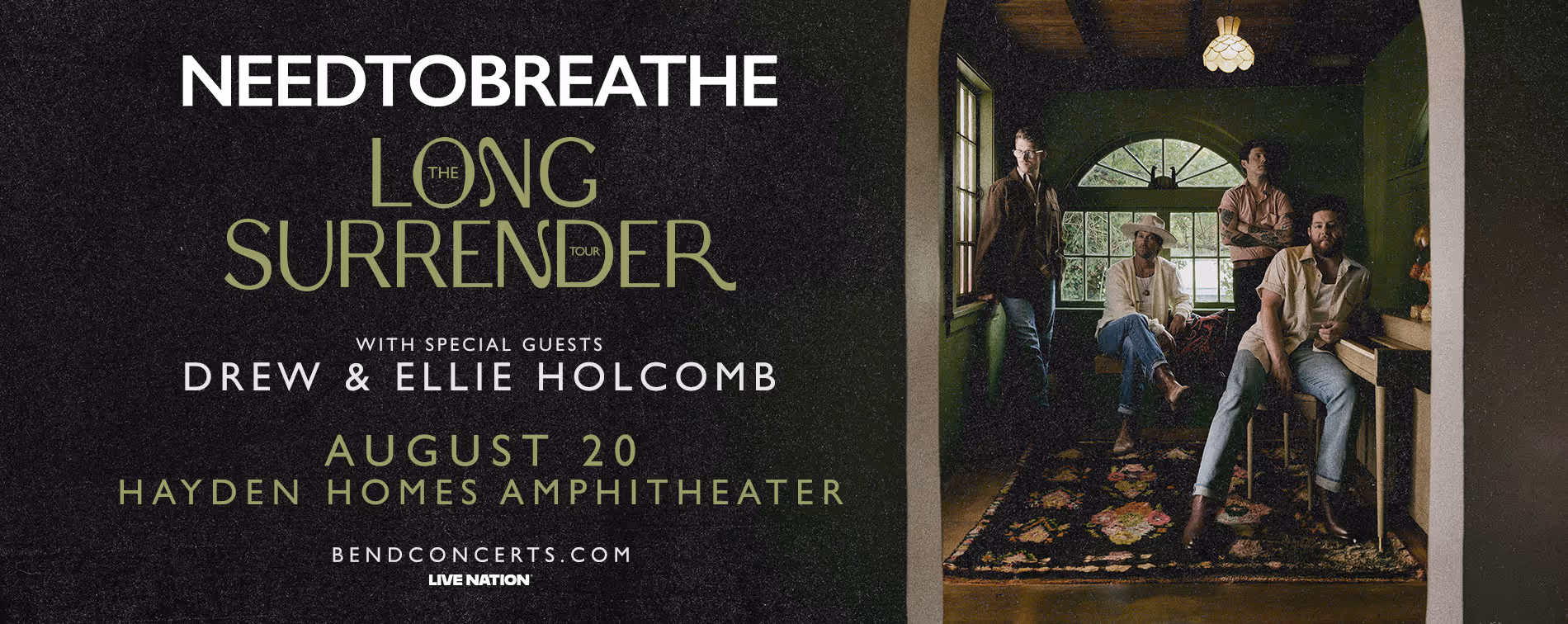 NEEDTOBREATHE performs Hayden Homes Amphitheater in Bend, Oregon August 20.