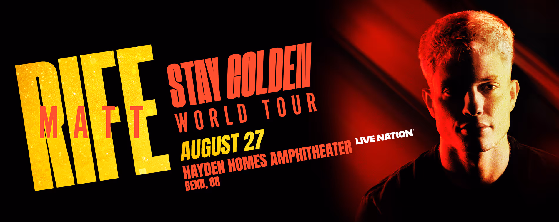 Matt Rife performs at Hayden Homes Amphitheater in Bend, Oregon Thursday, Aug. 27