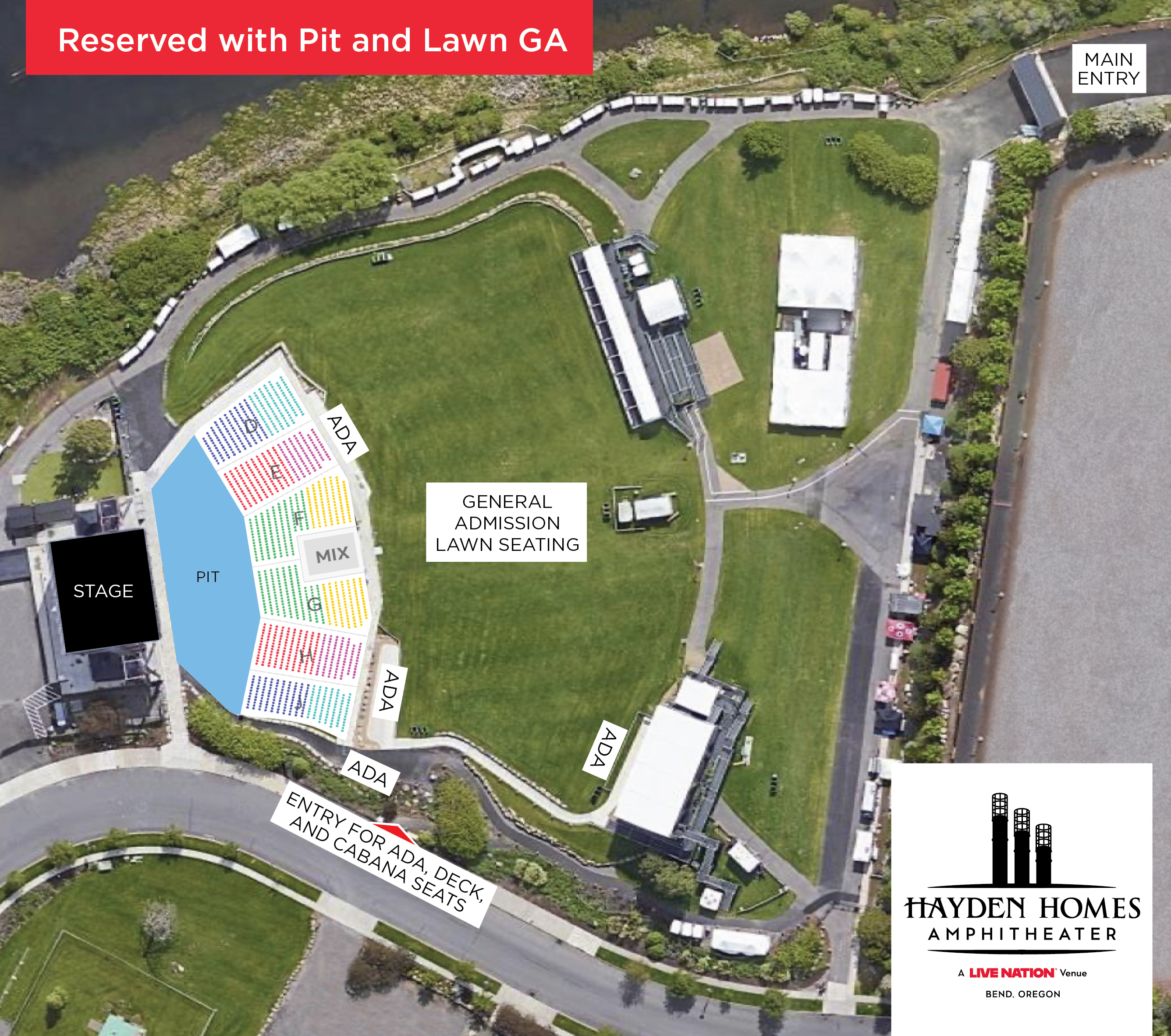 HHA Mid Reserve with Pit and Lawn GA Seat Map