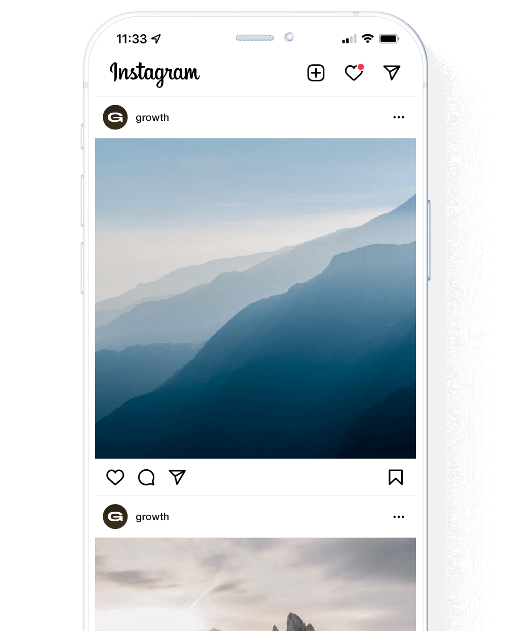 Phone with Growth Images