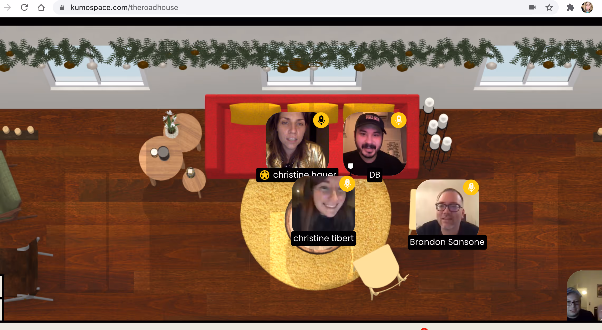 People in a virtual meeting