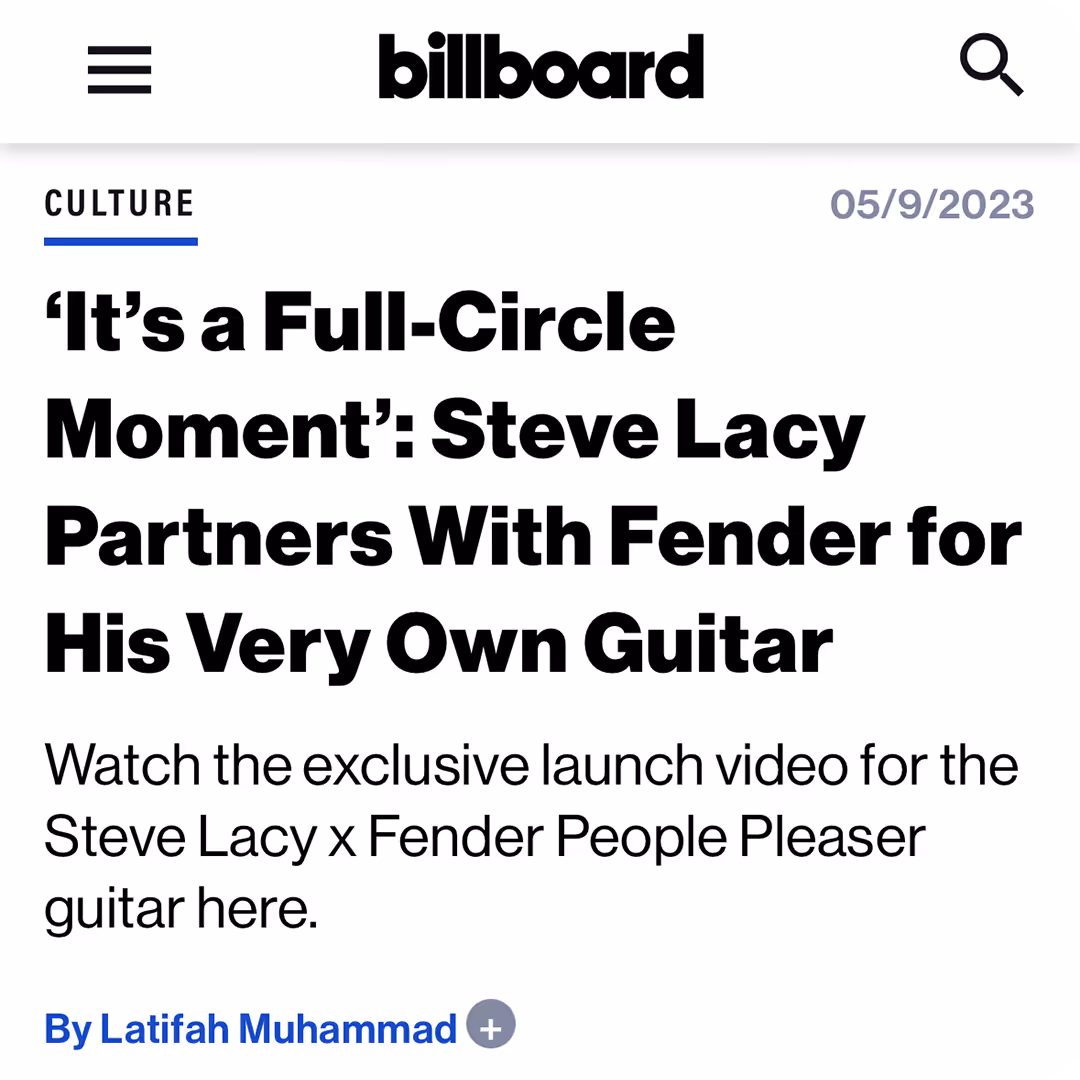 Fender - Billboard Article