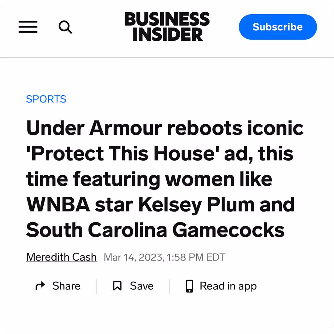 Under Armour - Business Insider Article