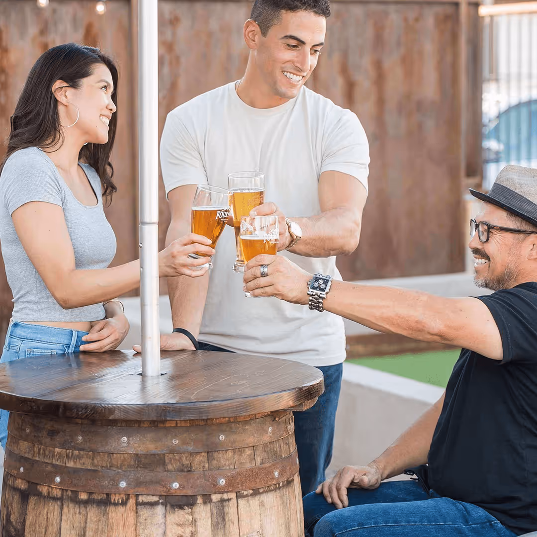 Group of people toasting with glasses