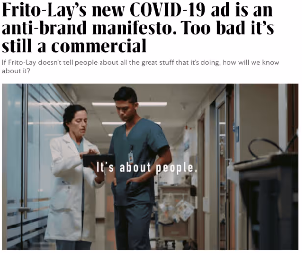Frito Lay's New COVID-19 Ad