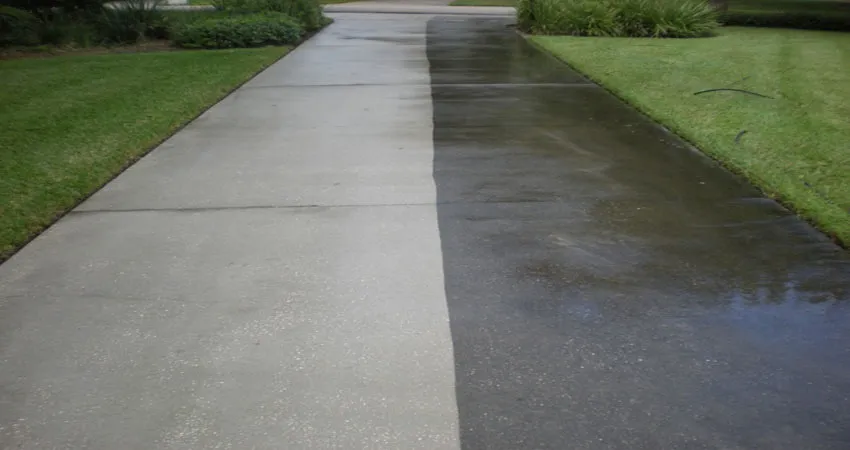Power washed surface