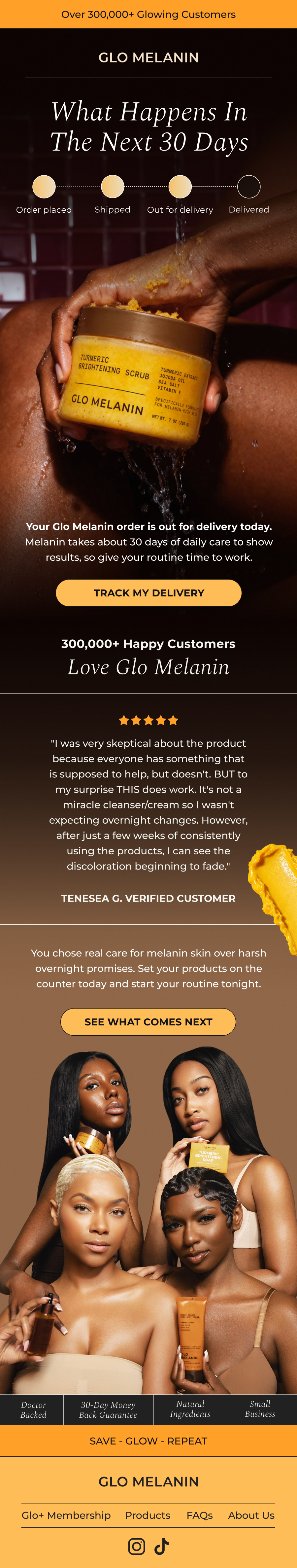 Pre-delivery post-purchase email