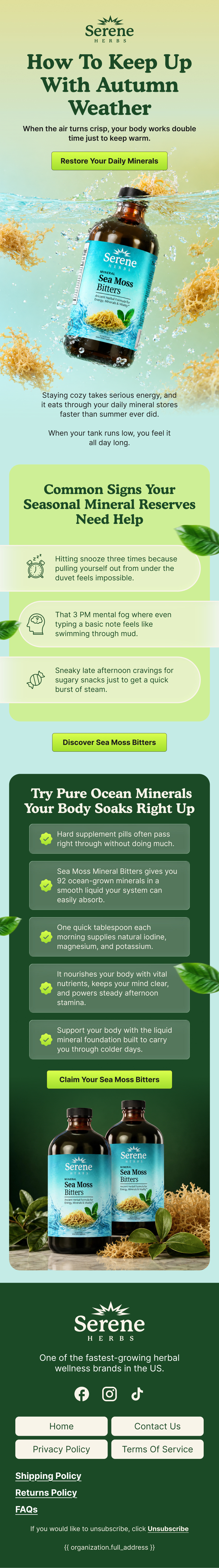 Campaign email: The Autumn Mineral Deficit