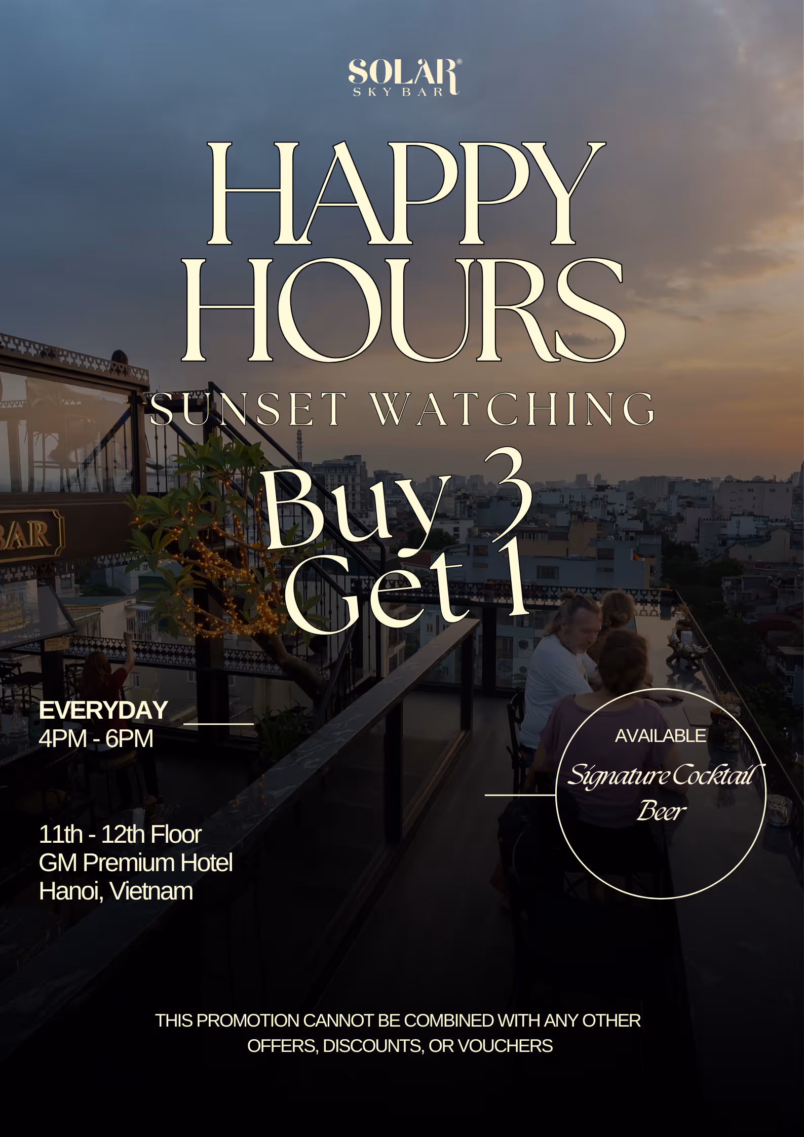 Happy Hours: Buy 3 Get 1 - Special Offers - GM Premium Hotel
