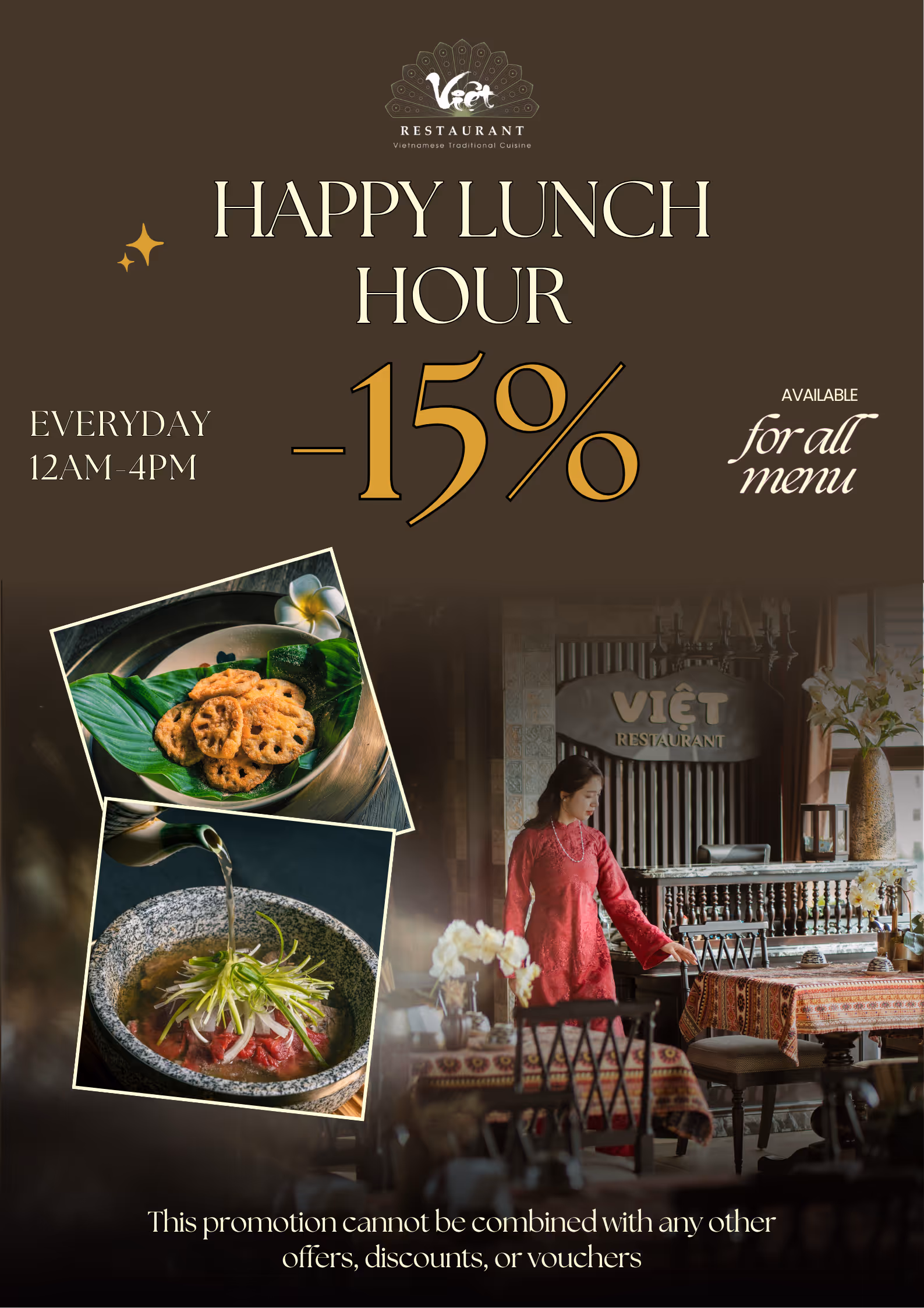 Happy Lunch Hours: -15% - Special Offers - GM Premium Hotel