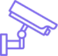 Icon of a surveillance camera mounted on a wall bracket.