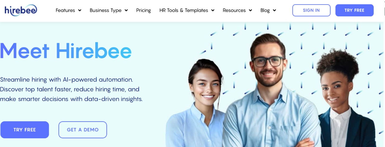 Hirebee Homepage