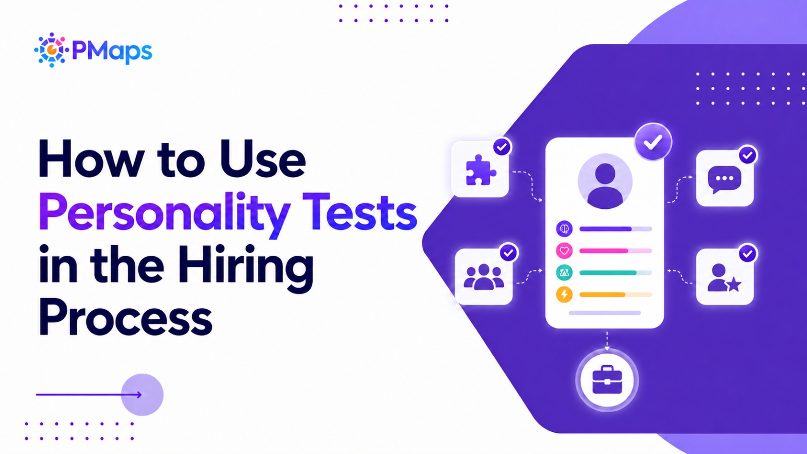 Personality tests in hiring process showing trait mapping, role fit assessment, and interview design for HR