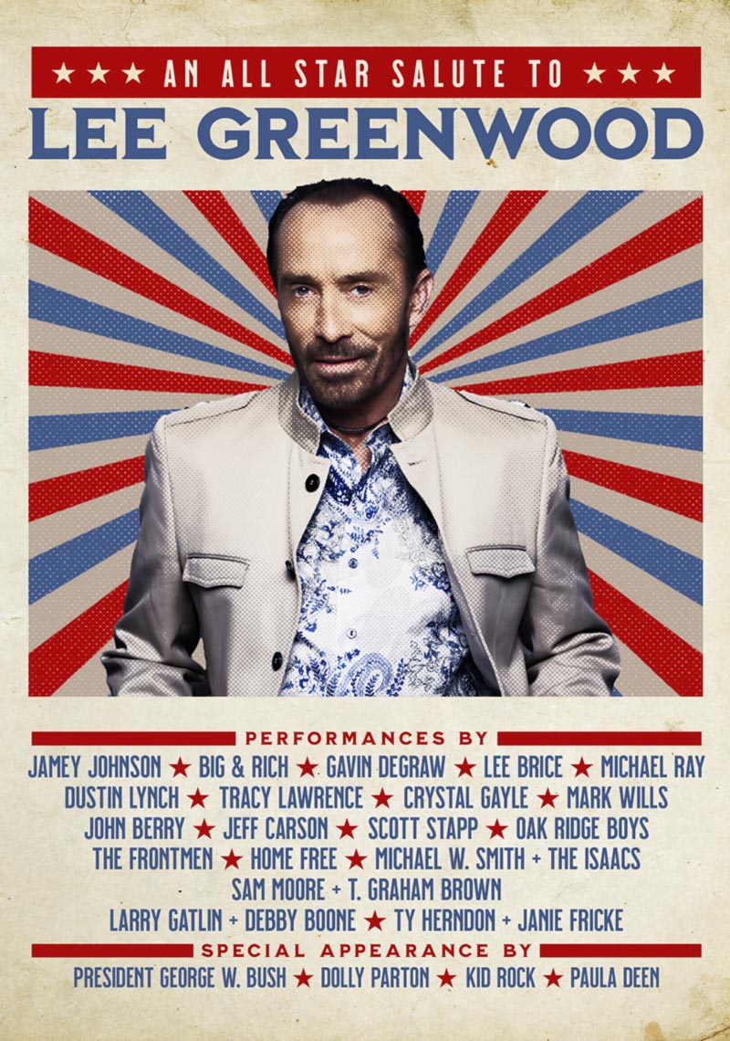 All Stars Salute to Lee Greenwood, official poster, available for streaming & downloads