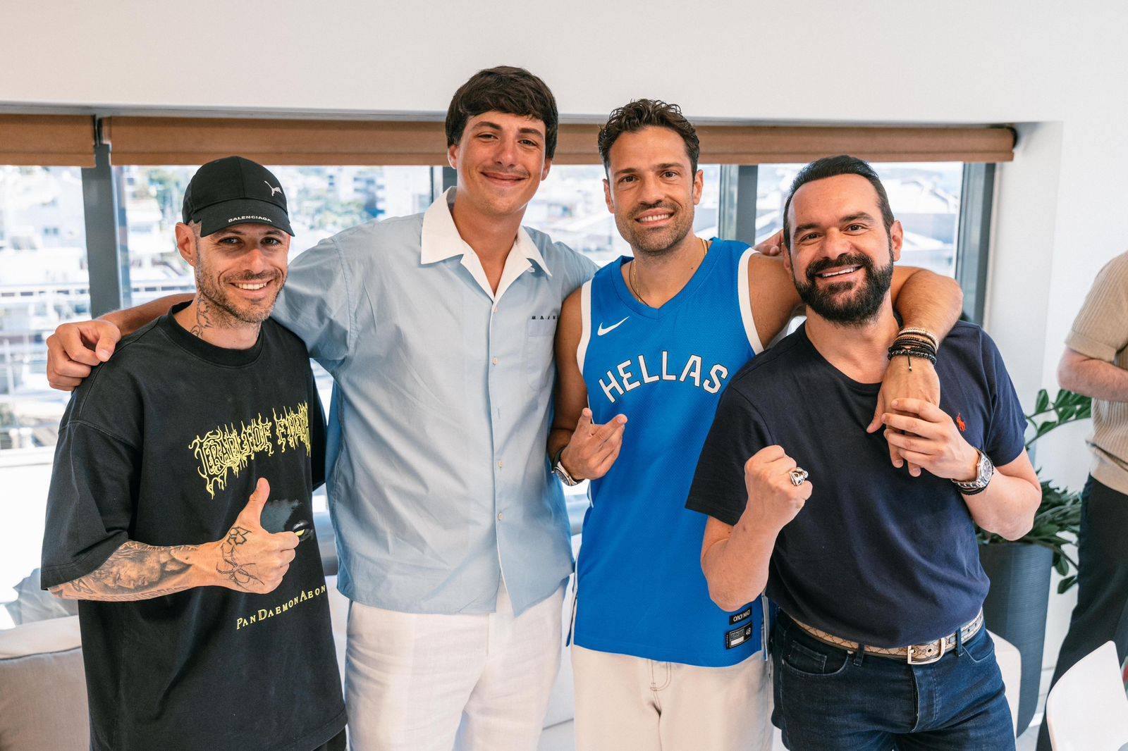 (L-R: Paris Kassidokostas-Latsis [Panik], Christopher Ziangas [10K Projects], Konstantinos Argiros [Artist], George Arsenakos [Panik])