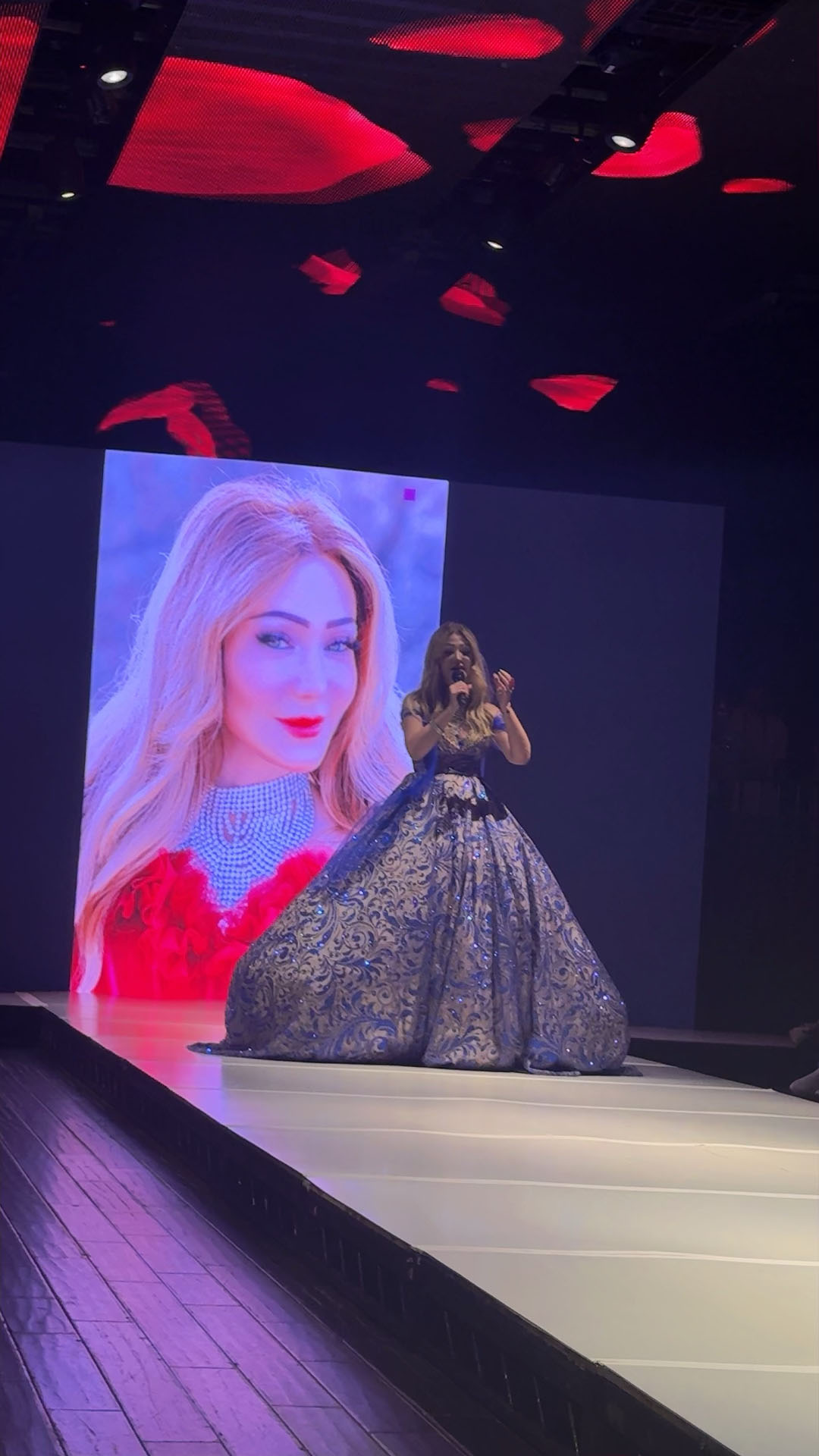 Monika Spruch on stage during a Catwalk Opera performance