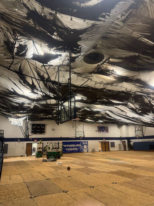 Protecting a Gymnasium During Roof Replacement