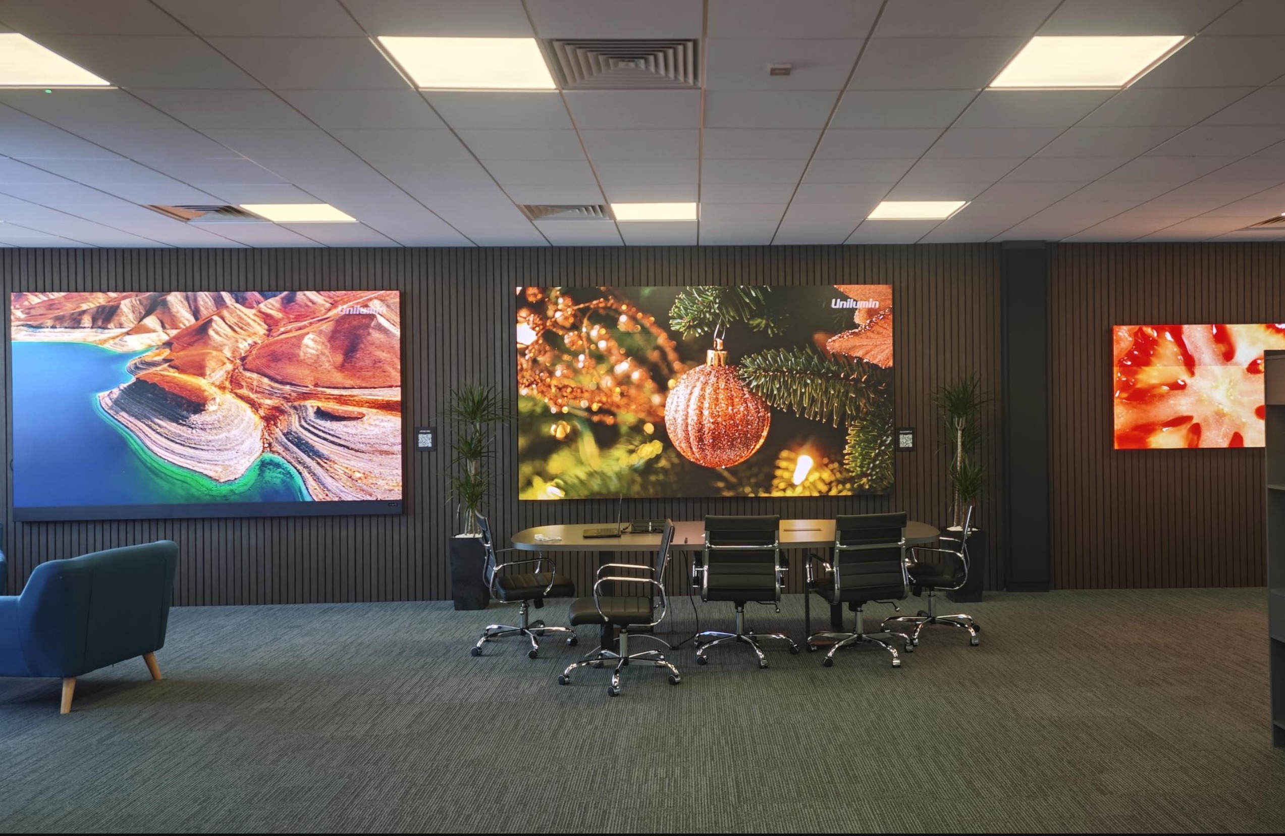 LED video walls at the Tod Technologies West London LED showroom
