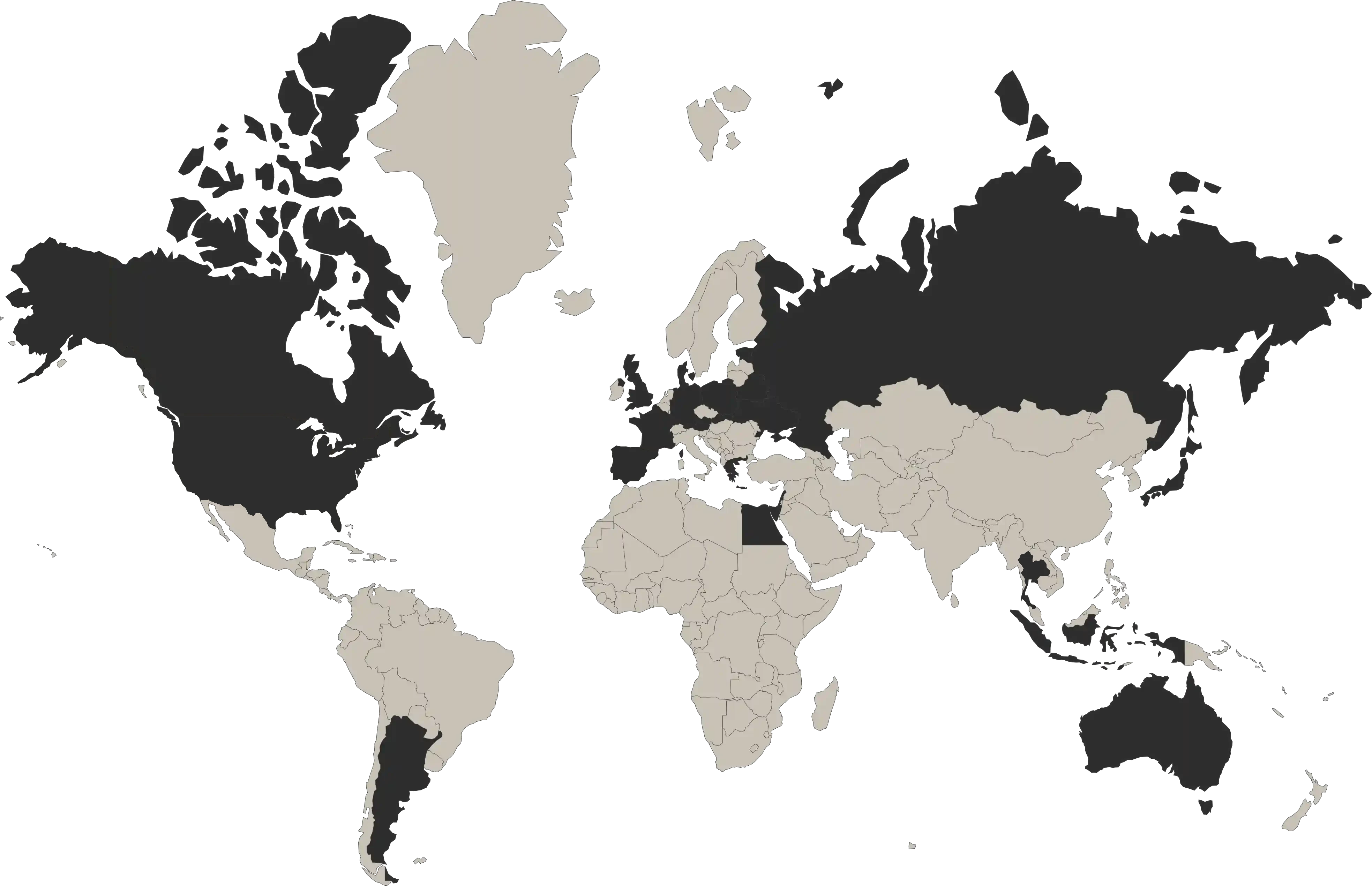 Global map showing Martins Studio's projects in 17 countries.