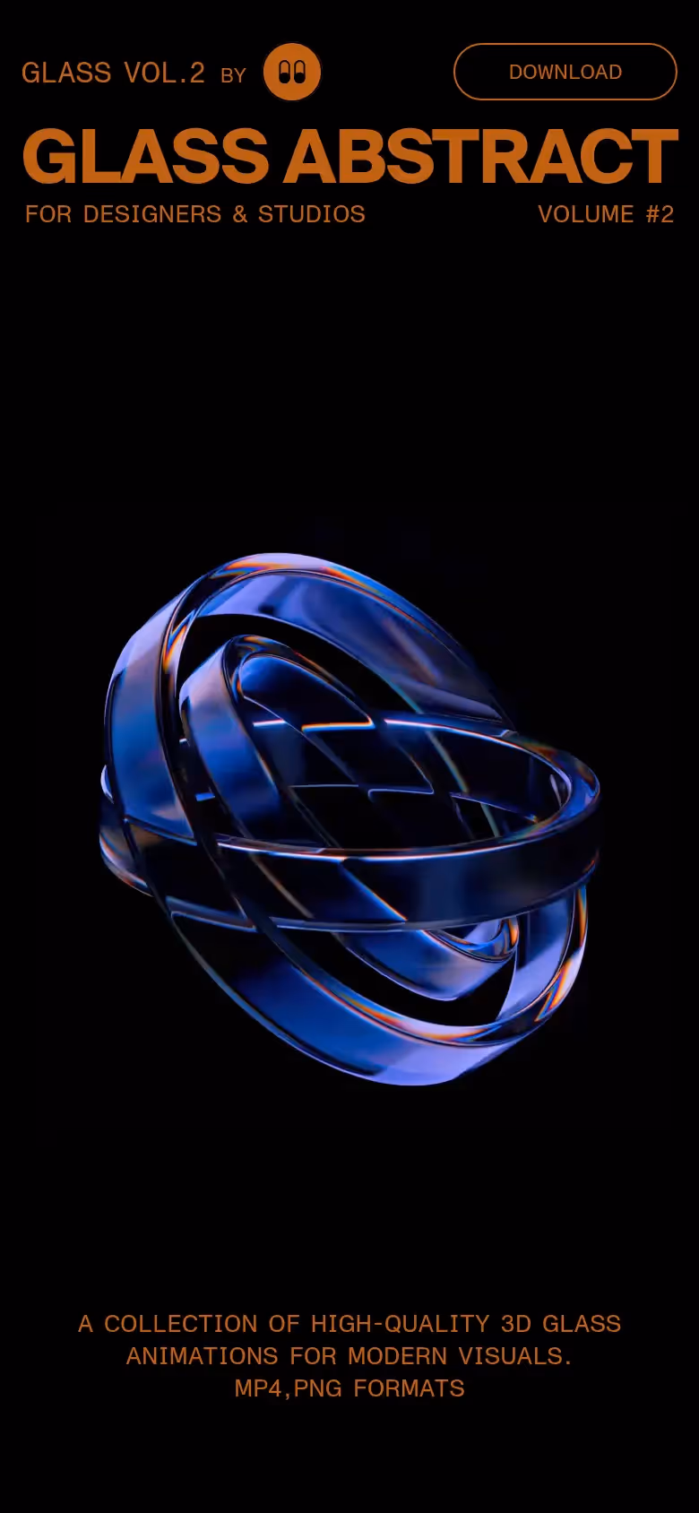 Glass abstract shapes