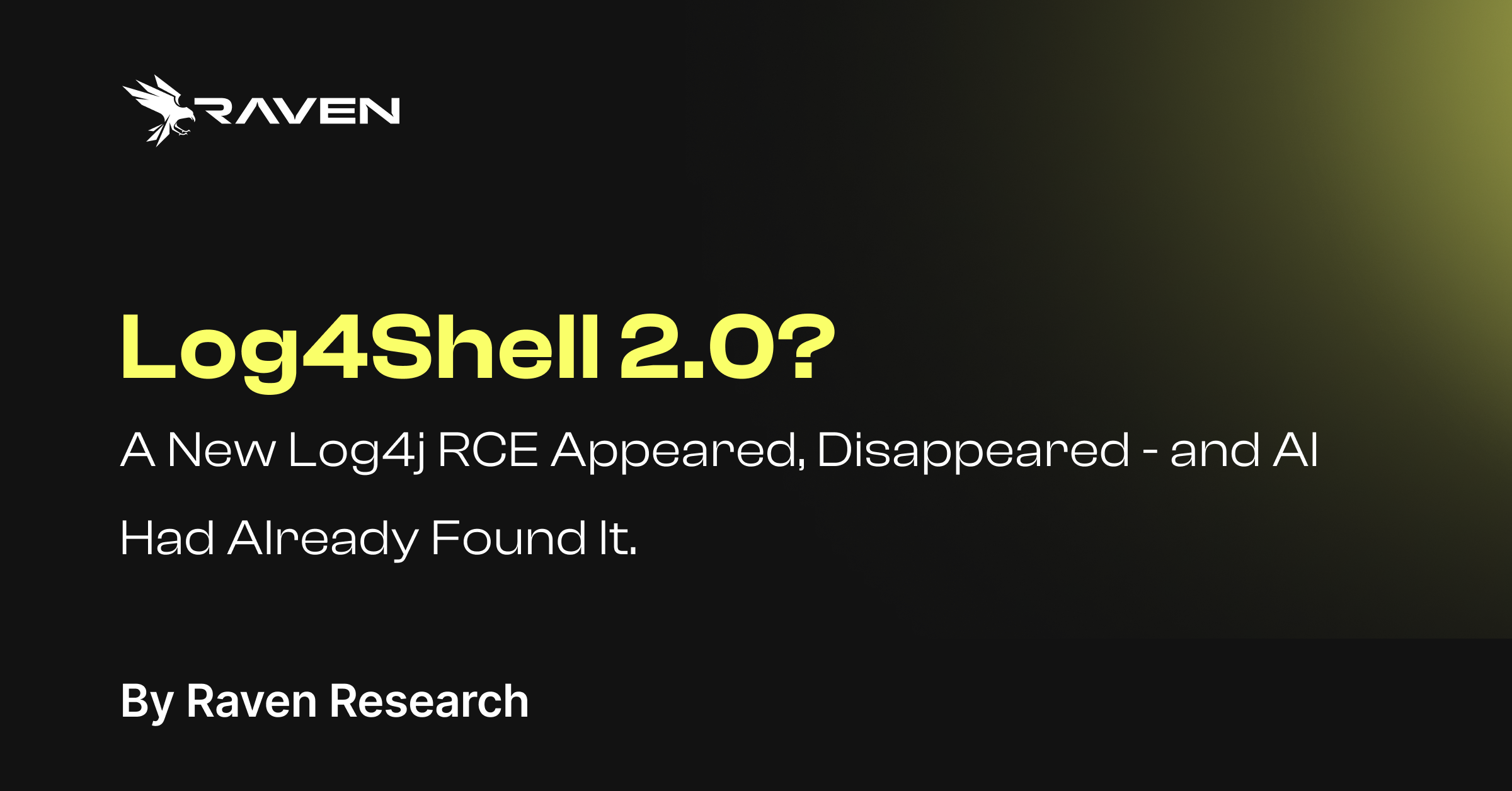 Log4Shell 2.0? A New Log4j RCE Appeared, Disappeared - and AI Had Already Found It