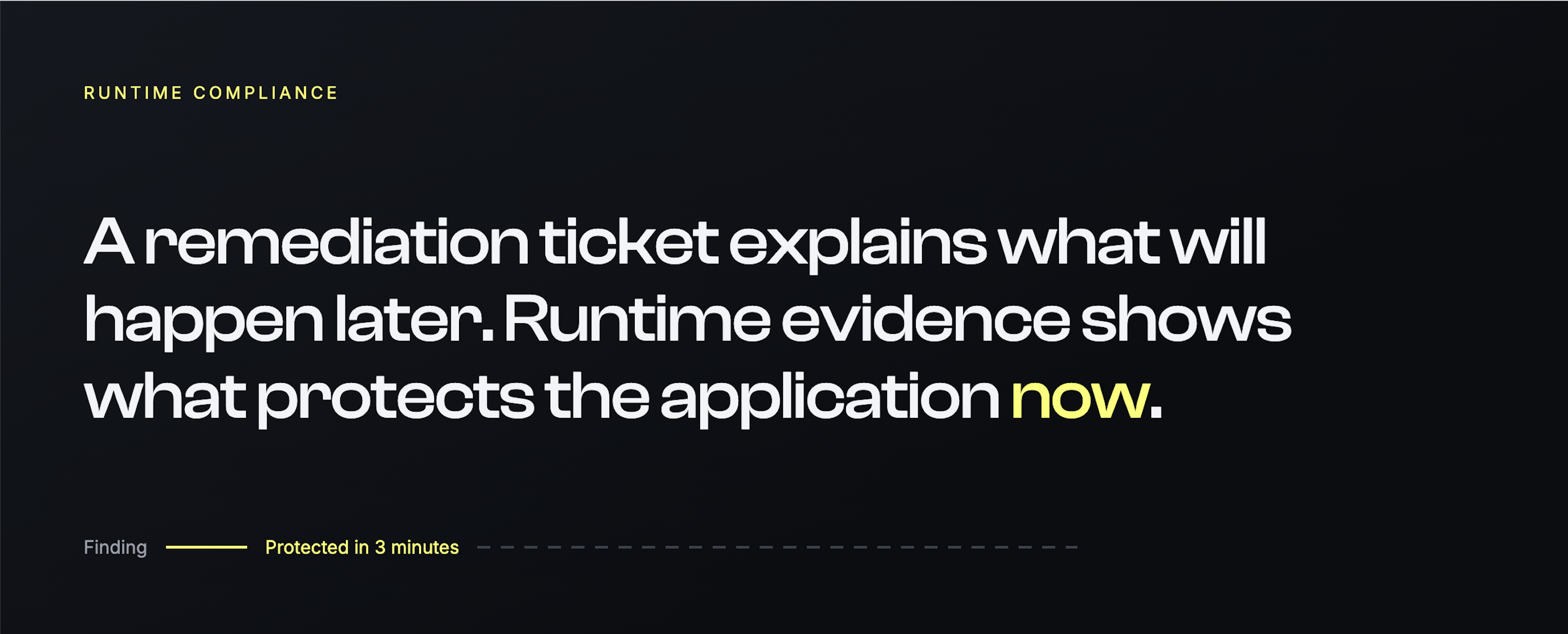 Time to Protection is three minutes in this example. Time to Patch is two weeks. Both matter, and they measure different outcomes.