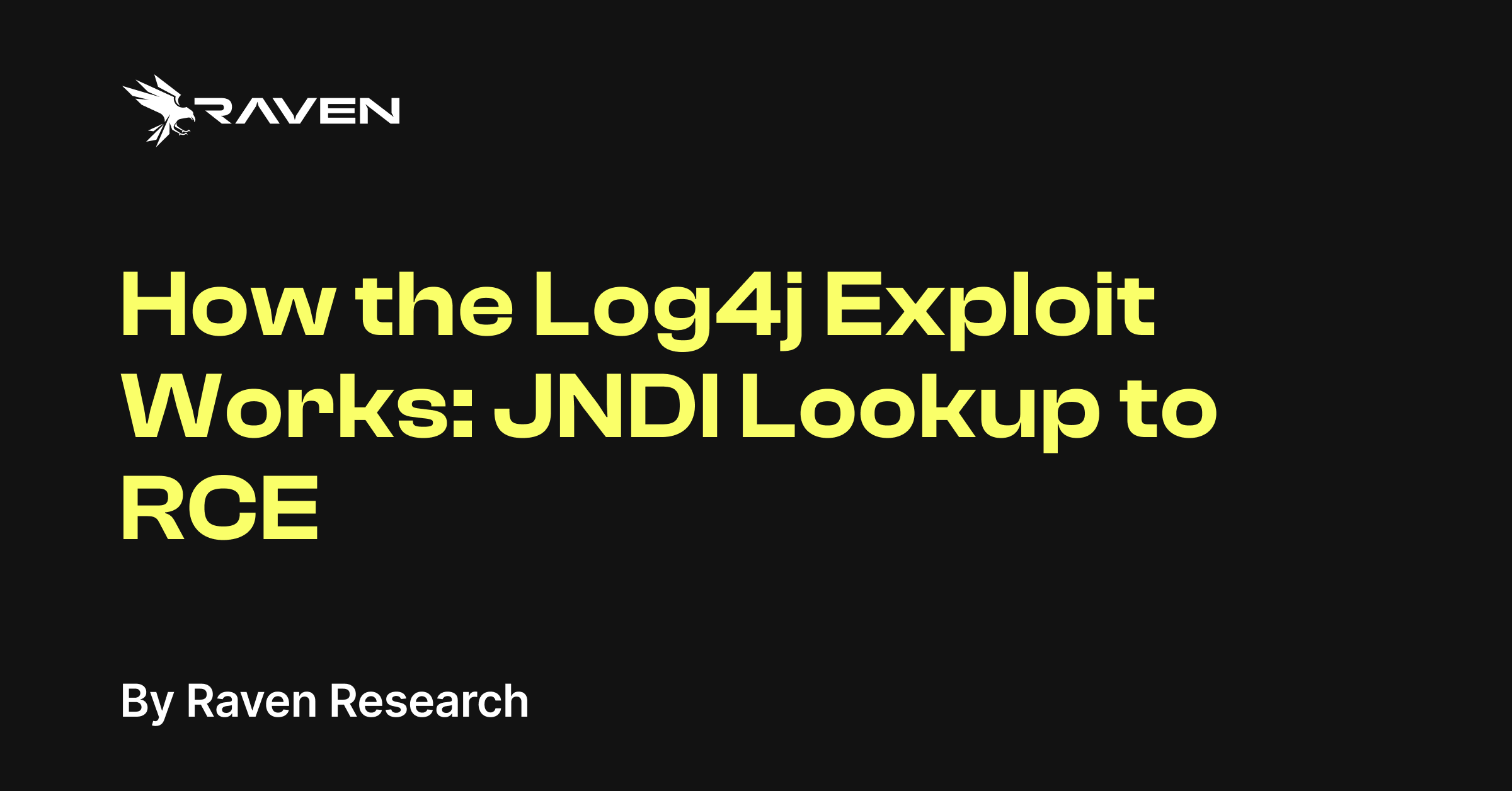 How the Log4j Exploit Works: JNDI Lookup to RCE