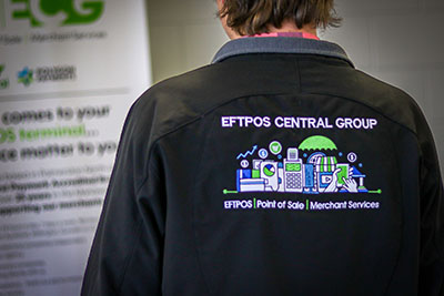 Man wearing EFTPOS Central jacket