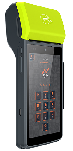 Side view of POS Anywhere on an EFTPOS Central F210