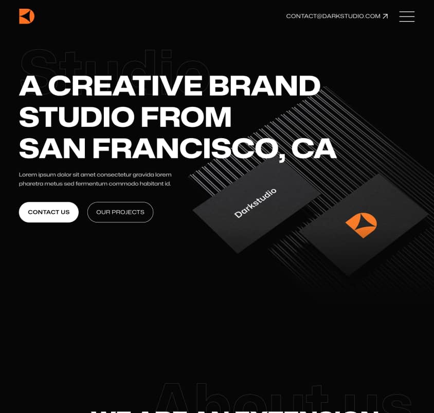 Darkstudio X - Home Page - Branding Studio Webflow Template