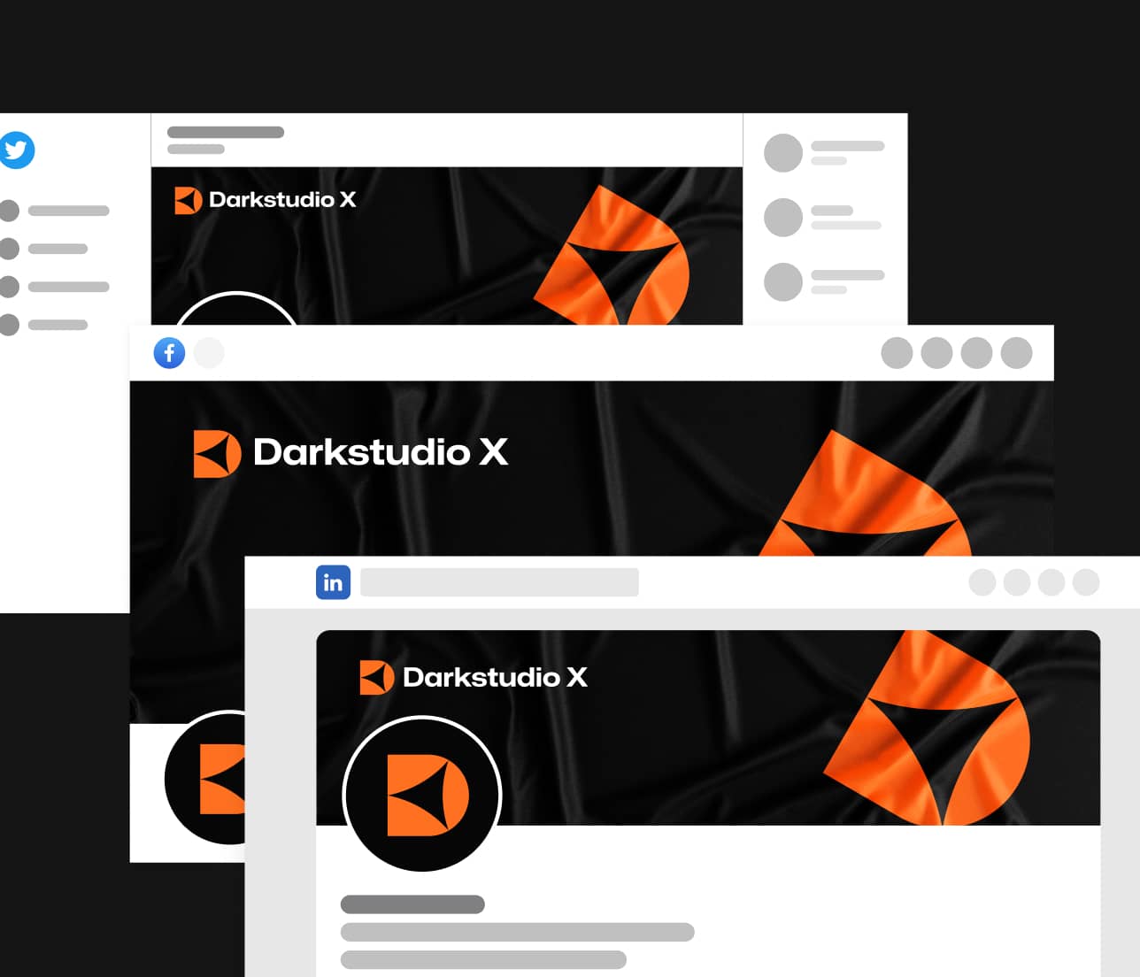 Darkstudio X - Social Media Assets - Branding Studio Webflow Template