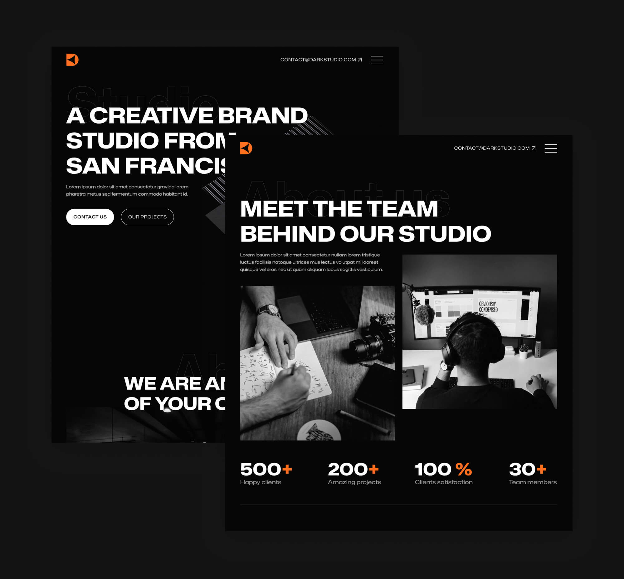 Darkstudio X - 14 Pages Included - Branding Studio Webflow Template