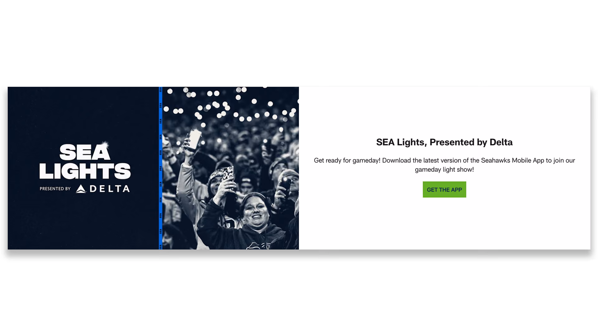 The website promotion of SEA Lights.