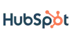 HubSpot logo with orange sprocket icon.