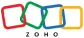 Colorful interlinked squares logo in blue, green, red, and yellow with the text 'ZOHO' below.